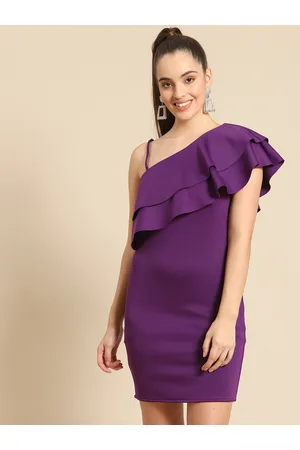 DODO & MOA Purple Scuba Bodycon Dress