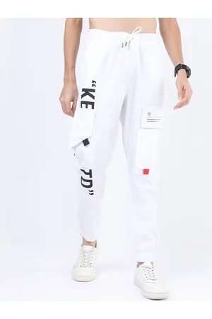 Ketch Men White Cargos Trousers