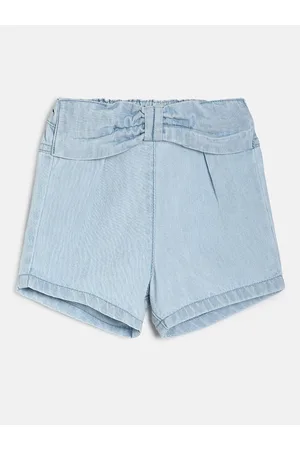 MINI KLUB Girls Pure Cotton Regular Fit Denim Shorts