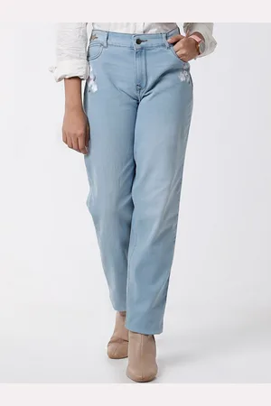 KATE & OSCAR Girls Cat Scratches Mildly Distressed Jeans