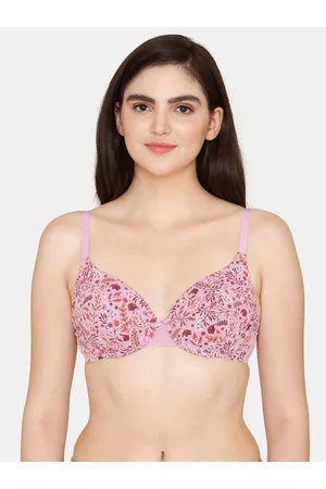 Floral Printed Non-Padded T-Shirt Bra