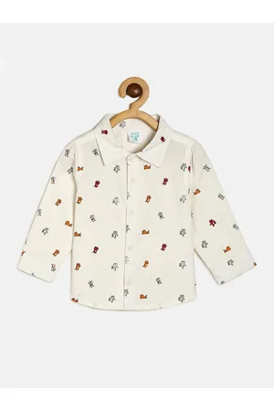 MINI KLUB Boys Conversational Printed Casual Pure Cotton Shirt
