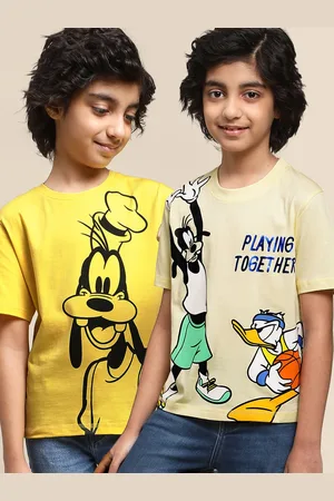Kidsville Boys Pack Of 2 Mickey & Friends Printed Cotton T-Shirts