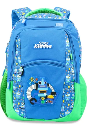 Smily Kiddos Unisex Kids Blue Graphic Contrast Detail Backpack