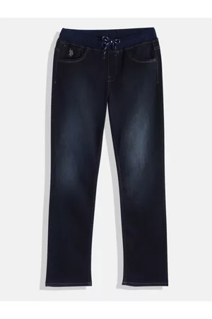 Ralph Lauren Boys Blue Relaxed Fit Mid-Rise Light Fade Stretchable Jeans