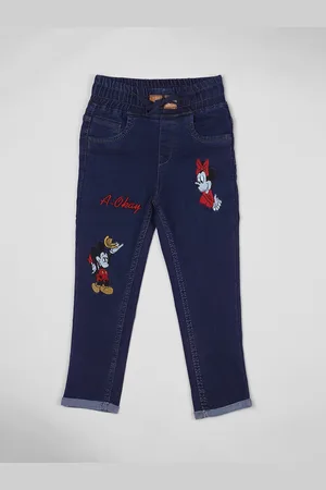 A-Okay Girls Slim Fit High-Rise Embroidered Stretchable Jeans