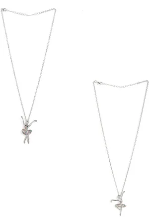 EL REGALO Set of 2 Silver-Plated Necklace