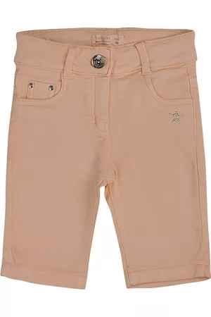 Tiny Girl Girls Peach-Coloured Solid Regular Fit Regular Shorts