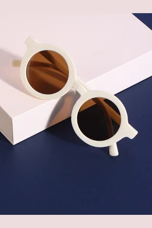 PASSION PETALS Kids Round Sunglasses-Polarised and UV Protected Lens 11-11whitesunglasses