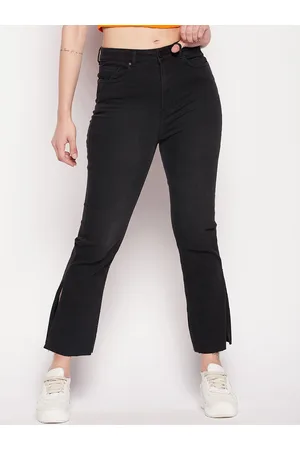 MADAME Women Flared Mid-Rise Cotton Jeans