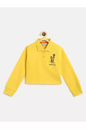 TALES & STORIES Girls Polo Collar Cotton T-shirt