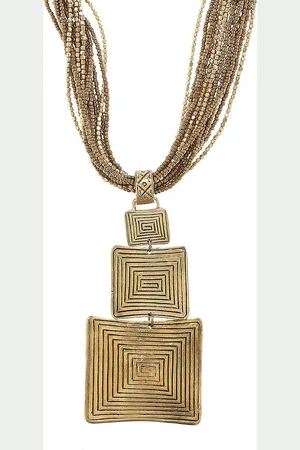 Bamboo Tree Jewels Bamboo Tree Gold-Toned Handcrafted Necklace