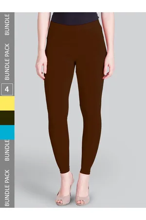 Lyra Women Pack Of 4 Solid Cotton Ankle-Length Leggings