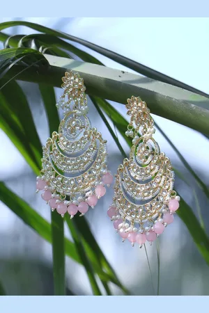 Adwitiya Collection Gold-Plated Chandbalis Earrings