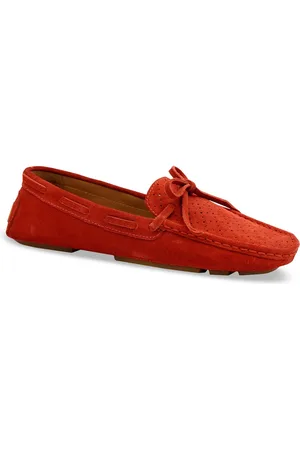 Eske Women Textured Leather Lightweight Loafers With Bows