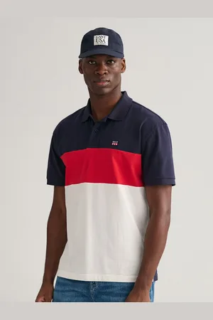GANT Men Blue Polo Collar T-shirt