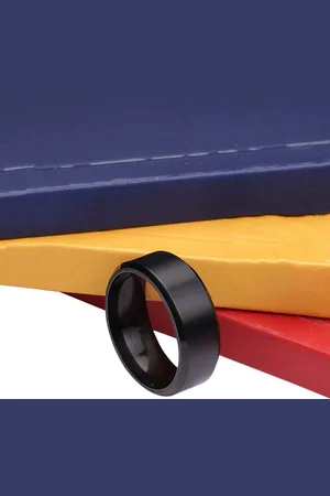 Yellow Chimes Men Stainless Steel Band Ring