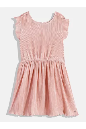 Ralph Lauren Girls Self Design Fit & Flare Dress