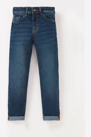 Ed-a-Mamma Boys Slim Fit Light Fade Stretchable Cotton Jeans