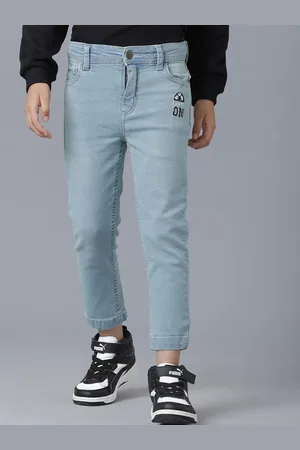 UNDER FOURTEEN ONLY Boys Blue Slim Fit Cotton Jeans