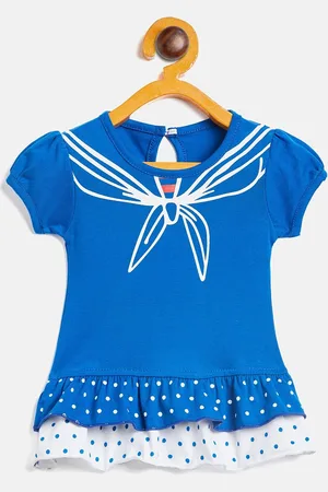 Camey Girls Printed Cotton Drop-Waist A-Line Dress