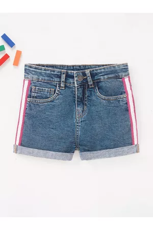 Ed-a-Mamma Girls Regular Fit Cotton Denim Shorts