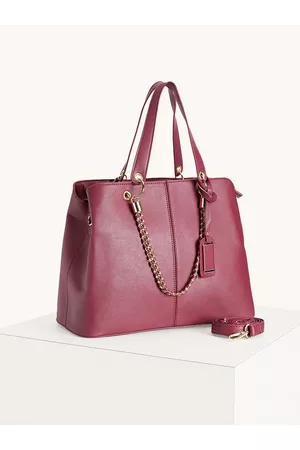 Pantaloons Textured Structured Handheld Bag With Tasselled