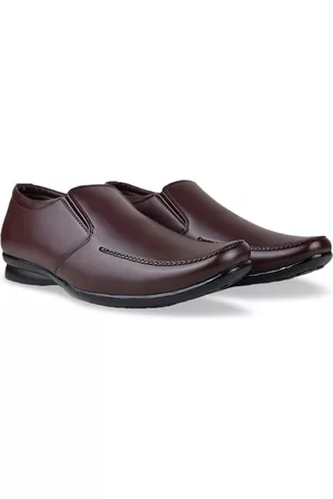 HikBi Men Leather Formal Slip-On Shoes
