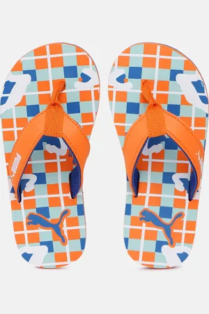 PUMA Kids Bobble Printed Thong Flip-Flops