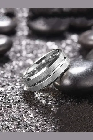 Yellow Chimes Women Stainless Steel Band Ring