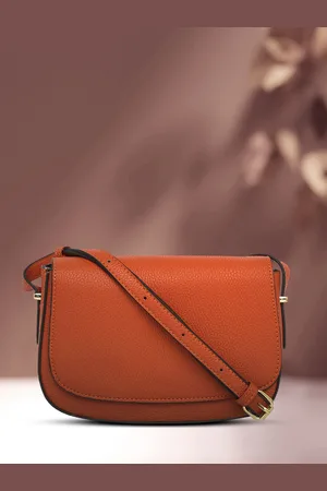 Accessorize London Women Faux Leather Saddle Bag
