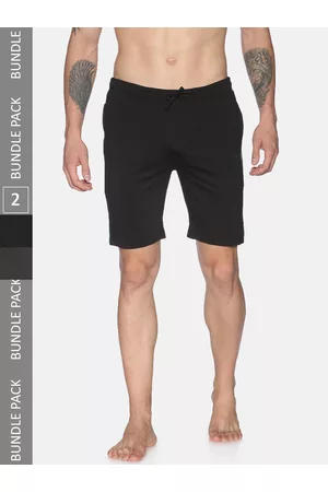 dollar Men Pack Of 2 Mid-Rise Cotton Lounge Shorts