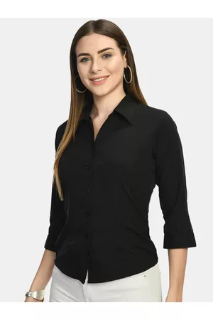 Kalini Spread Collar Slim Fit Crepe Formal Shirt