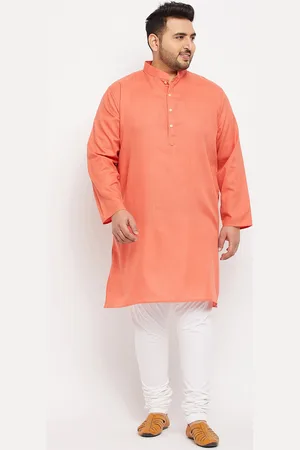 Bigbanana Plus Size Mandarin Collar Regular Fit Cotton Kurta