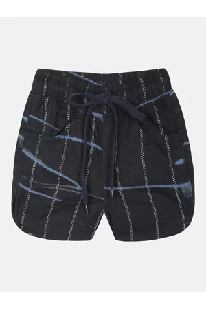 KiddoPanti Girls Abstract Printed Hot Shorts