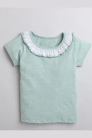 AWW HUNNIE Lace Inserted Ruffles Top