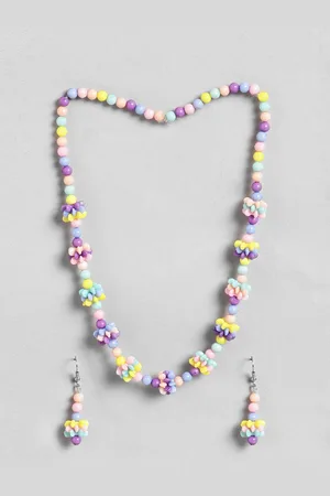 EL REGALO Girls Pearls Beaded Jewellery Set