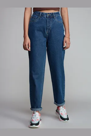 20Dresses Women Mom-Fit High-Rise Pure Cotton Jeans