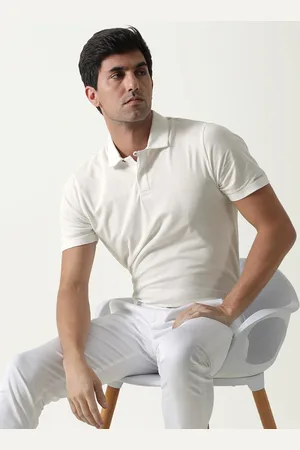 RARE RABBIT Men Rings-4 Slim Fit Solid Polo Collar T-Shirt