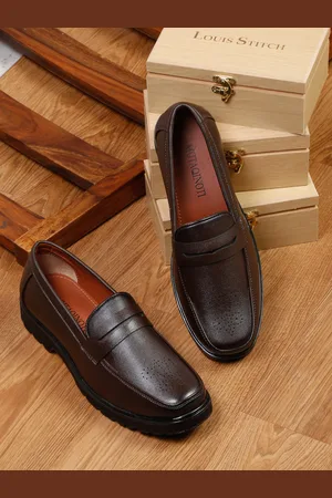 MUTAQINOTI Men Perforations Lightweight Loafers
