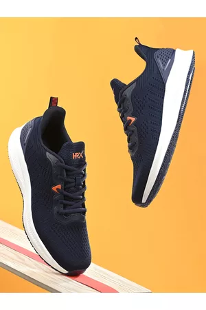 HRX Men Shoes - Men Flyknit Textile Running Sports Shoes