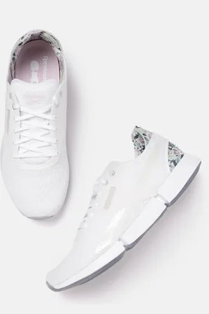 Reebok Women White Woven Design Daily Fit 2.0 Walking Shoes