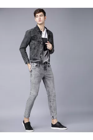 LocoMotive Men Grey Tapered Fit Jeans