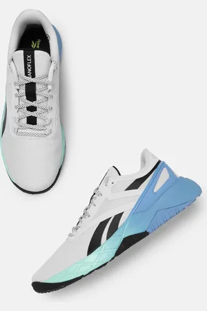 Reebok Men Grey & Blue Woven Design Nanoflex TR Training Shoes