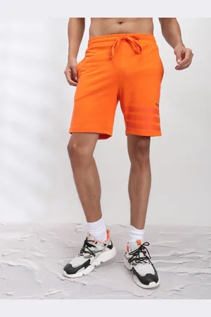 The Indian Garage Co Men Orange Solid Mid-Rise Regular Shorts