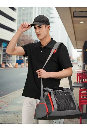 GEAR Unisex Black & Grey Duffle Bag