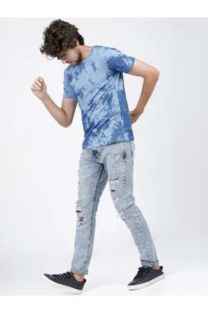 LocoMotive Men Blue Slim Fit Mid-Rise Mildly Distressed Stretchable Jeans