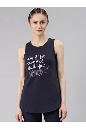 ENAMORA Printed Regular Fit Sleeveless Antimicrobial Sports Tshirt