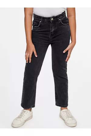 AND Girls Mid-Rise Pure Cotton Jeans