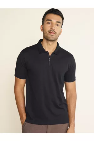 DaMENSCH Zipper Polo Pique T-Shirt